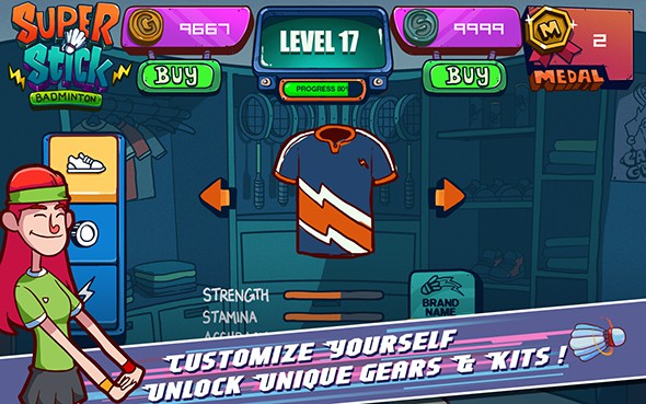 超级羽毛球(Super Stick Badminton)截图5