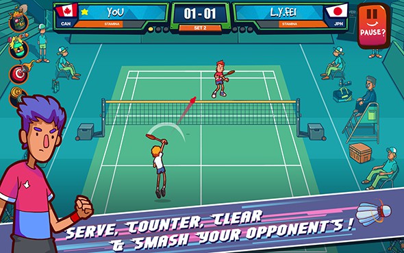 超级羽毛球(Super Stick Badminton)截图2